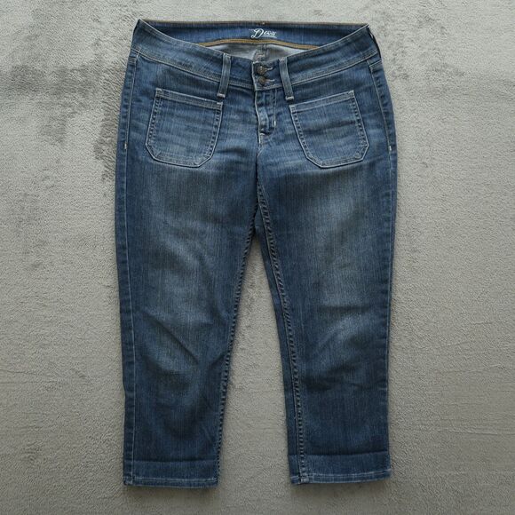 Old Navy Jeans Women's 6 Blue Low-Rise The Diva Capri Denim Pants 22" Inseam - Picture 1 of 14
